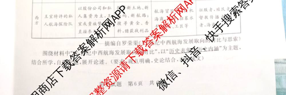 2025届高三部分重点中学3月联合测评(T8联考)(第二次八省联考)(已更新化学(HBZB)、历史(SXZB)、语文等25份)历史试题