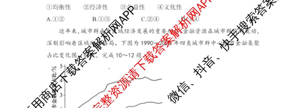 湖南省2026届高三学情调研(一)（含化学、政治、物理等）地理试题