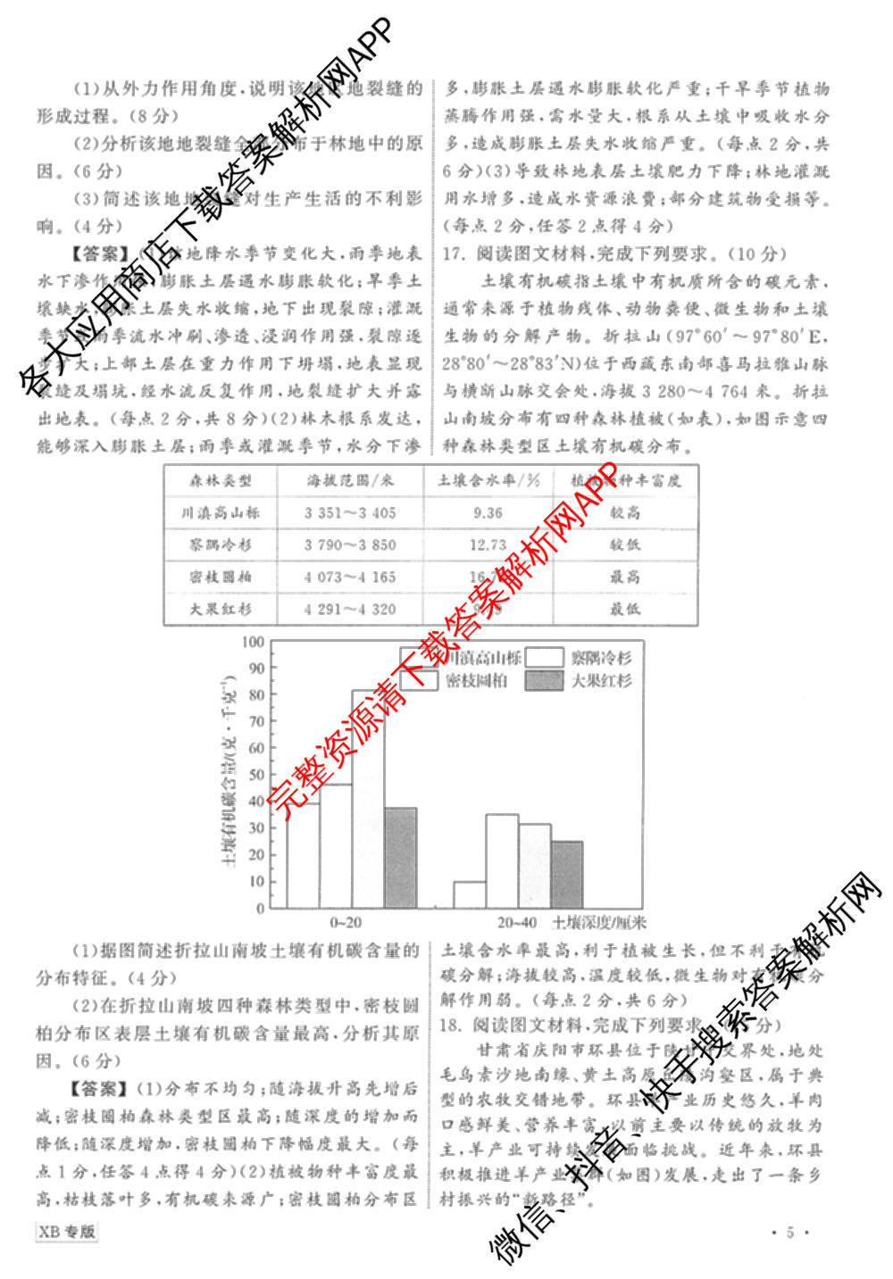 天舟高考衡中同卷2025年普通高等学校招生全国统一考试模拟押题卷(一)1试卷及答案汇总（34科全）地理答案