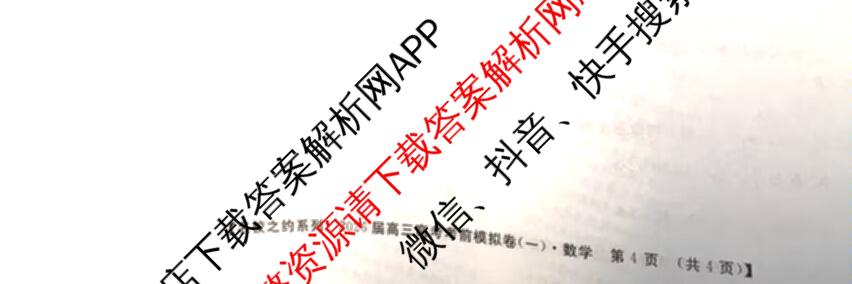 名校之约系列2026届高三高考考前模拟卷(一)1各科答案及试卷(已更新生物(SHJL)、英语、物理等16份)数学试题