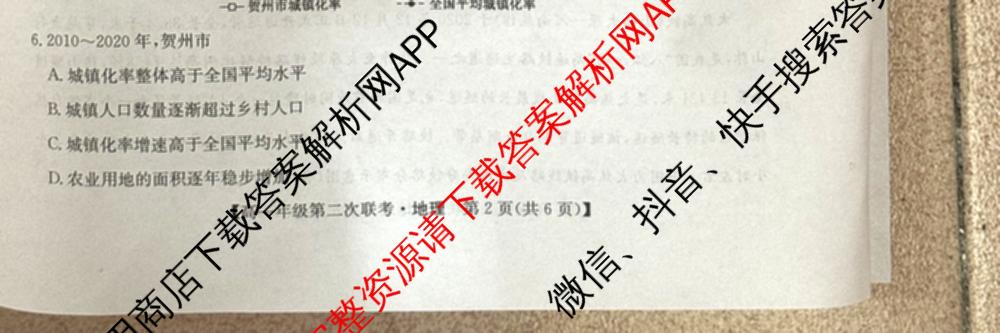 九师联盟2023-2024江西省八校协作体高一年级第二次联考试卷及答案汇总: 含物理 数学 语文试卷解析地理试题