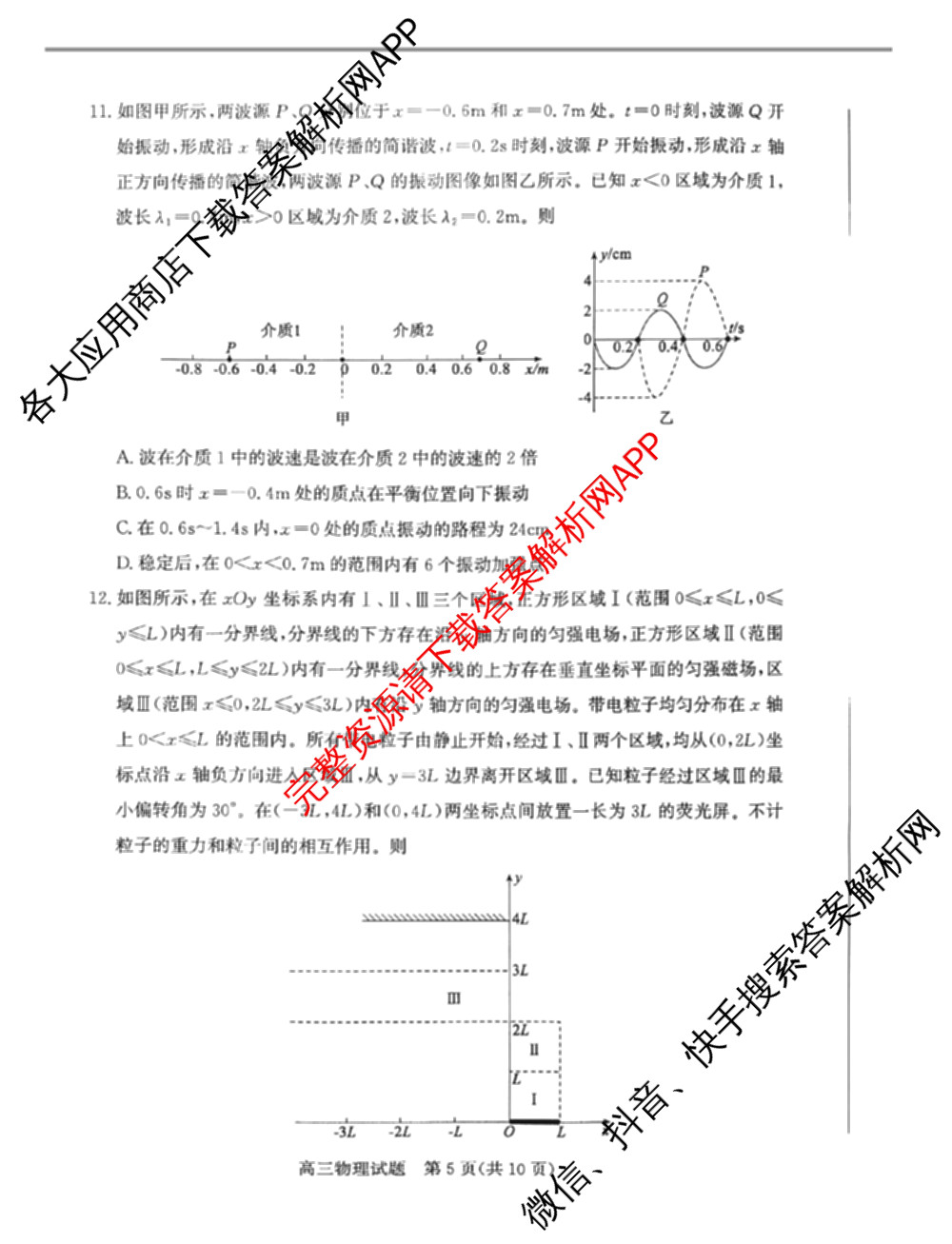 山东省滨州市2026届高三(无标题)(2026.3)试卷及答案汇总（含历史 物理 英语等）物理试题