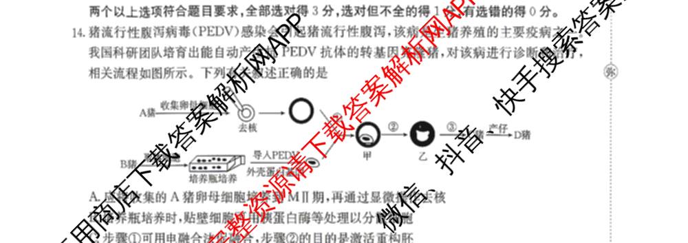 河北省衡水市2026届高三4月联考(4.12)各科答案及试卷（含政治、语文、地理等9份）生物试题