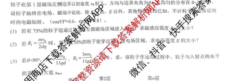 湖北省新八校协作体2025届高三5月联考(5.3)各科答案及试卷: 含历史 物理 英语试卷解析物理试题