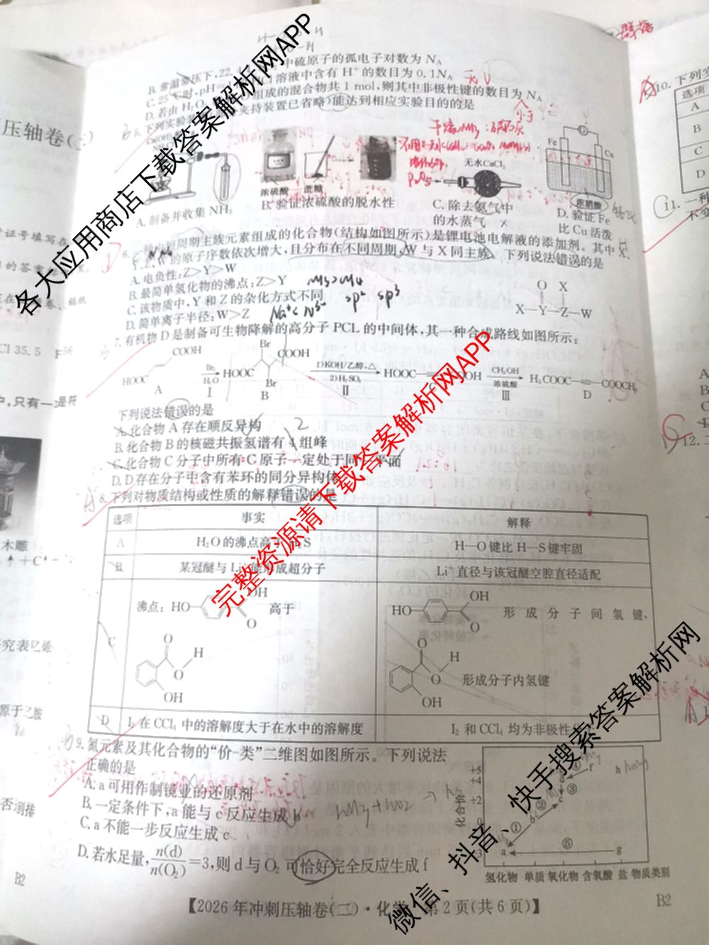2026年全国高考冲刺压轴卷(二)2(已更新历史(湖南)、地理(河北)、历史(河南)等67份)化学试题