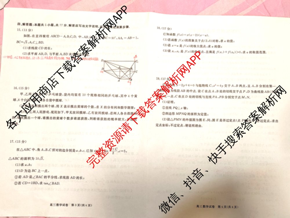 2025-2026学年NT20第一学期高三年级10月联考(二)各科答案及试卷（含化学 历史 语文等9份）数学试题